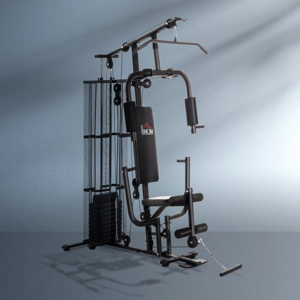 Stazione Fitness Multifunzione con Pesi ¨C Zephmum ¨C Nero 45 kg