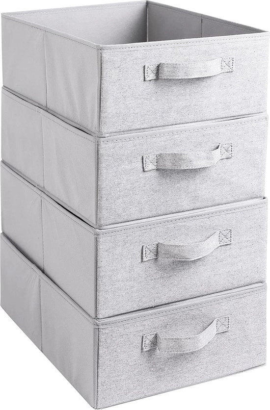 Organizzatori per Armadio Flessibili - Cassetti di Stoccaggio a Cubo con Maniglia per l'Organizzazione della Camera da Letto - Set per Letto, Abiti, Giochi, Calze