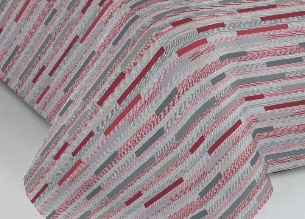 Copriletto Piquet Primavera Estate 100% Cotone Disegno 8230 Astratto - Singolo - Rosso