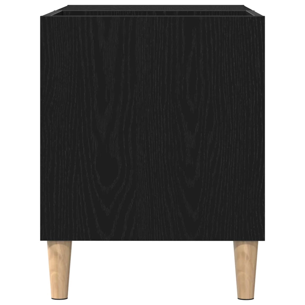 Mobile porta vinili Rovere nero 84,5 x 38 x 48 cm 862866