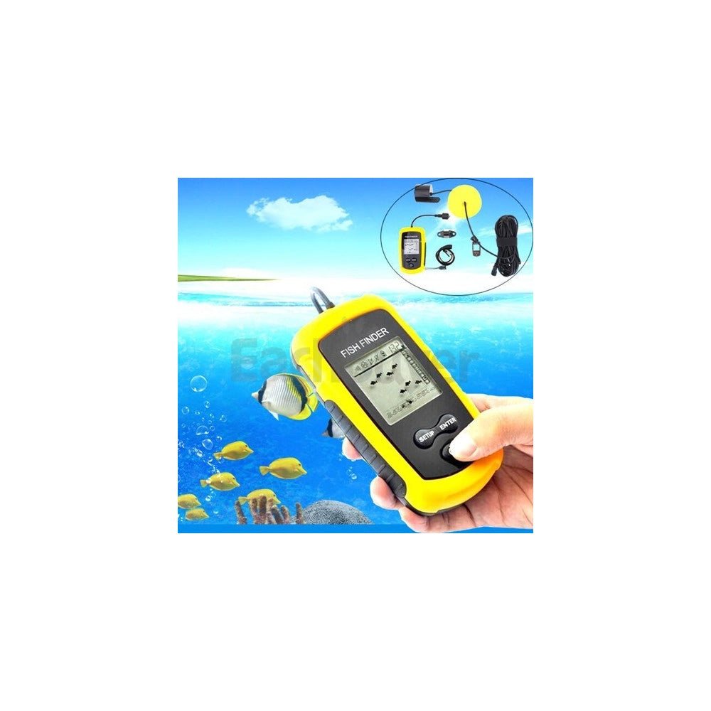 Trade Shop - Ecoscandaglio Sonar Sonda Portatile Pesca Acqua Dolce Salata Cerca Pesci -