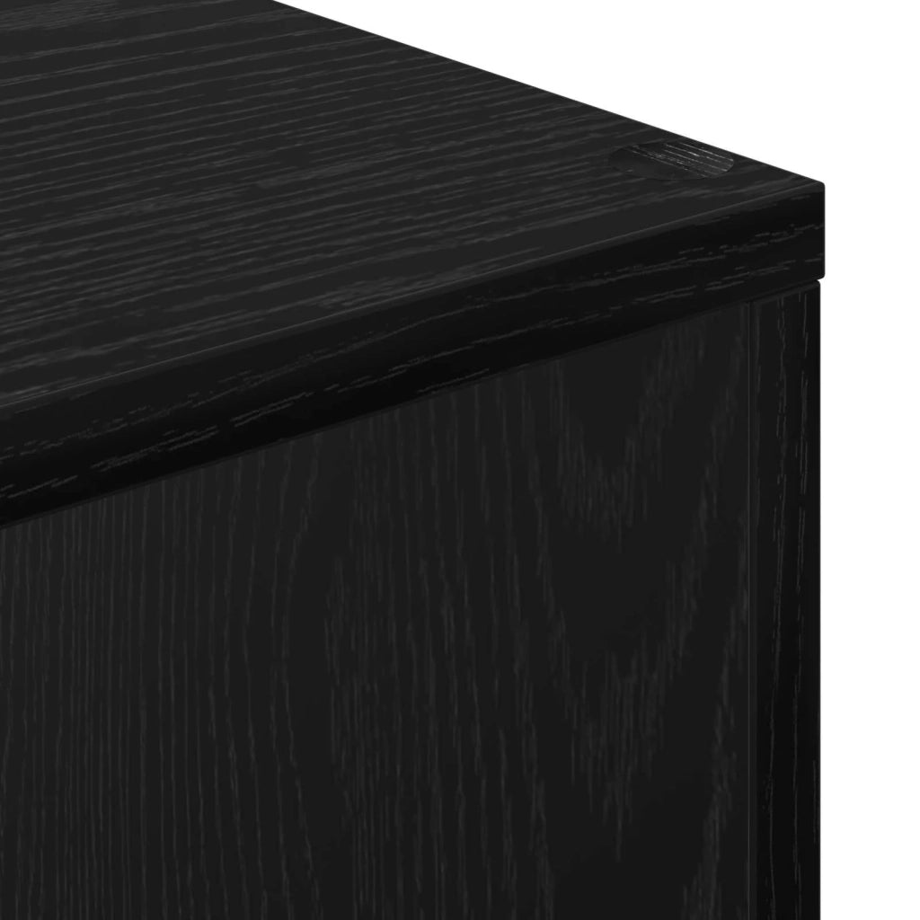 Armadio per Libri 3 livelli 70 x 24 x 97 cm Rovere Nero 879671