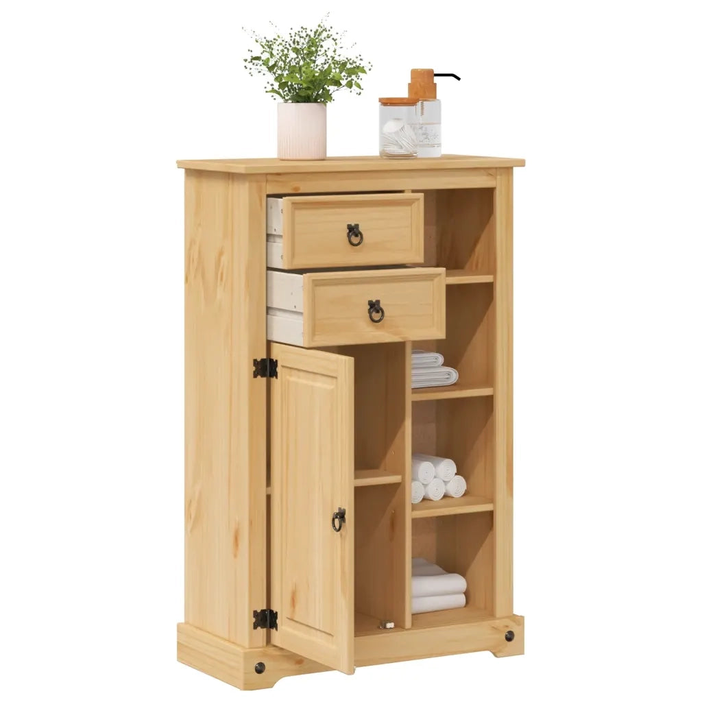 Mobile da Bagno Corona 70x33x110 cm in Legno Massello di Pino 4013403