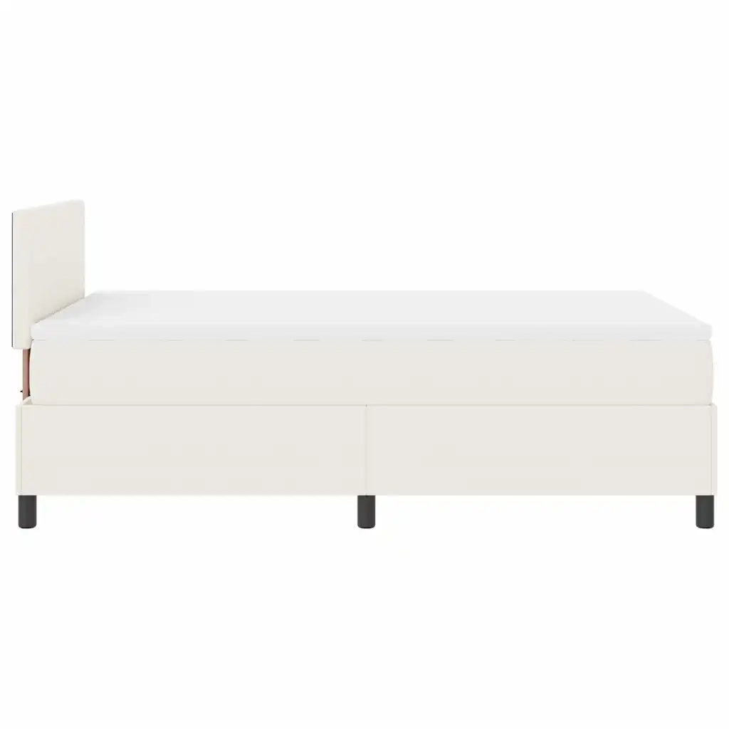Letto a Sorgente LED con testiera Crema e Bianco 120 x 200 cm 3337597