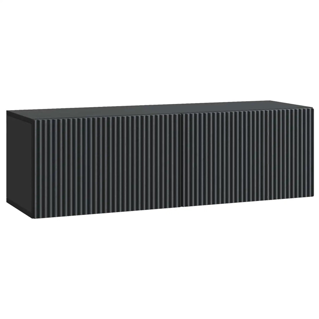 Mobile Porta TV da Muro Montaggio a parete Nero 98 x 31 x 30 cm 898556