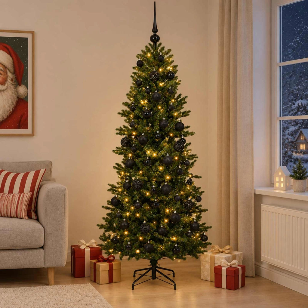 Albero di Natale artificiale con palline 180 cm 300 LED 3466376