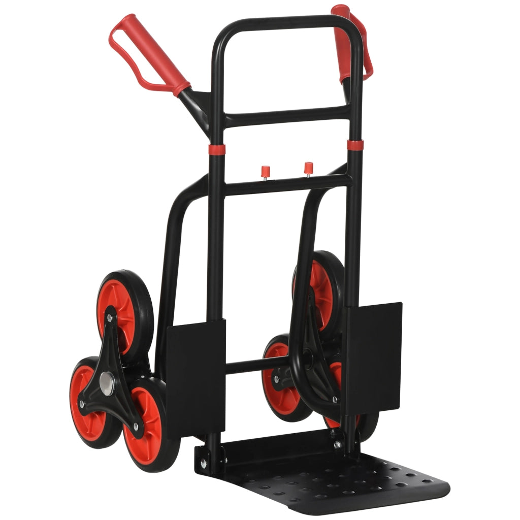 Carrello Portapacchi Pieghevole ¨C zephmum ¨C Rosso e Nero, Metallo, 44x38x106.5 cm
