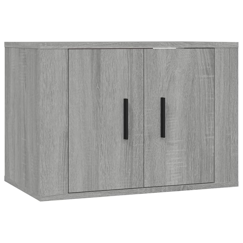 Mobile TV multimediale da parete mensola TV credenza TV per sala da pranzo soggiorno camera da letto 2 pezzi Sonoma 57 x 34,5 x 40 cm grigio 02_0029015