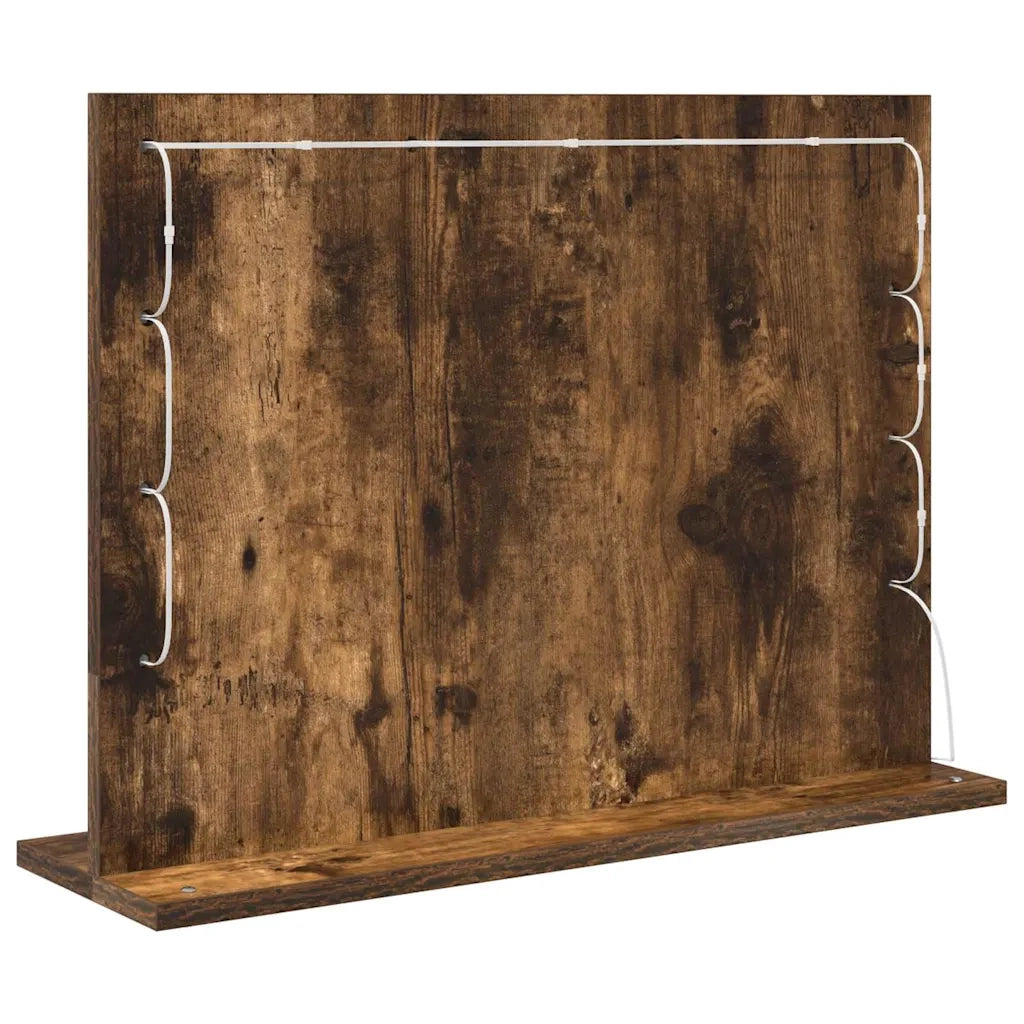 Specchio da Vanità Rovere fumé 60 x 45 x 18 cm Rettangolare 868313