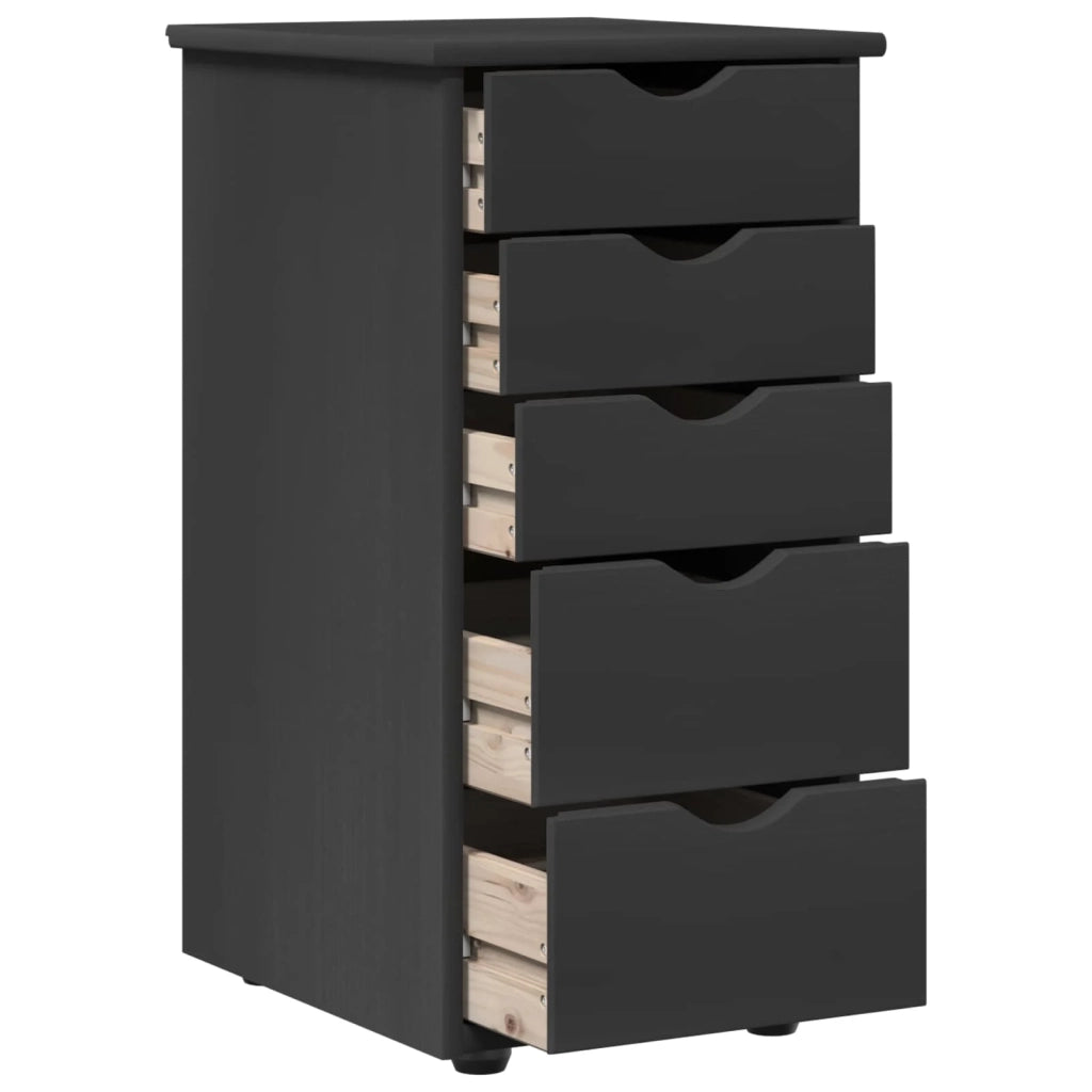 Armadietto Grigio 34 x 39 x 61,5 cm Legno di Pino Massello 42028350