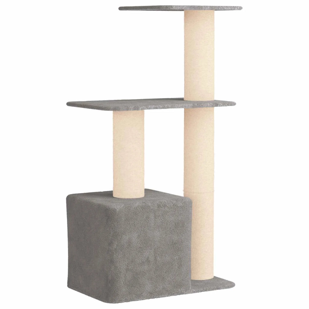 Albero per gatti con pali per graffiare in sisal Grigio Chiaro 42033064