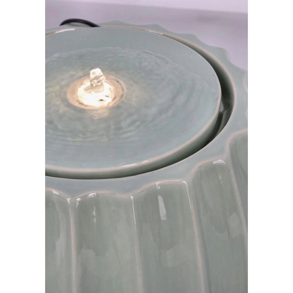 Fontana da Interno in Ceramica con Luce LED Costolata - ILY