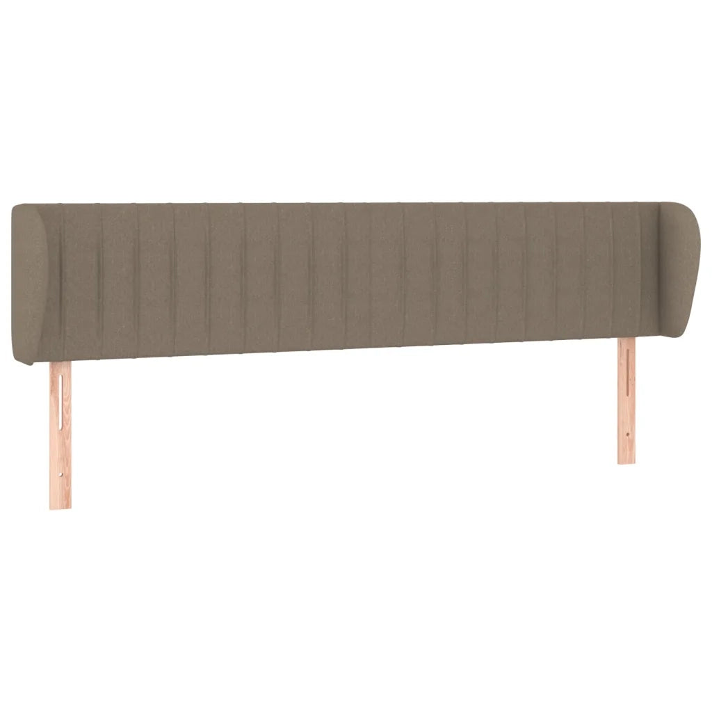 Testiera ad Orecchio-Testata con Orecchie Tortora 183x23x78/88 cm in Tessuto 337432