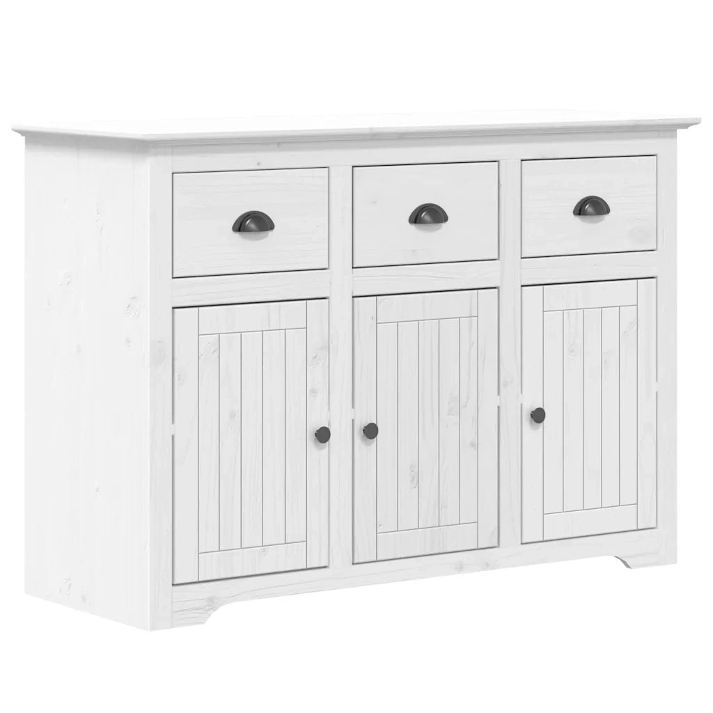 Credenza BODO 115,5x44x80 cm in Legno Massello di Pino Bianco 355065