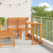 Set da pranzo da giardino 4 pezzi in legno di acacia massello