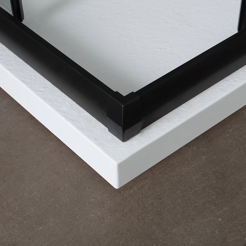 Box doccia 80x100 h190 profilo nero opaco