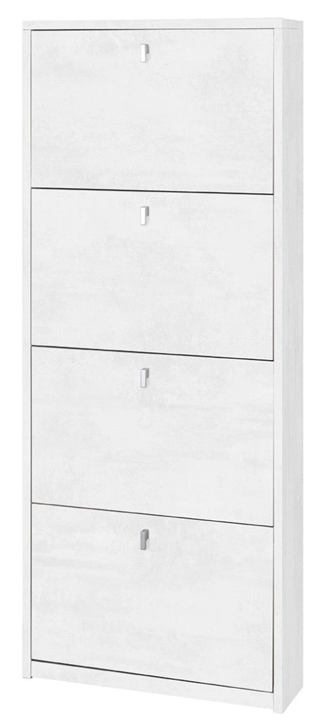 KIT MOBILE SCARPIERA 4 ANTE CON RIBALTA H154 L63 P18 Cm FINITURA OSSIDO BIANCO SARMOG Sk554k