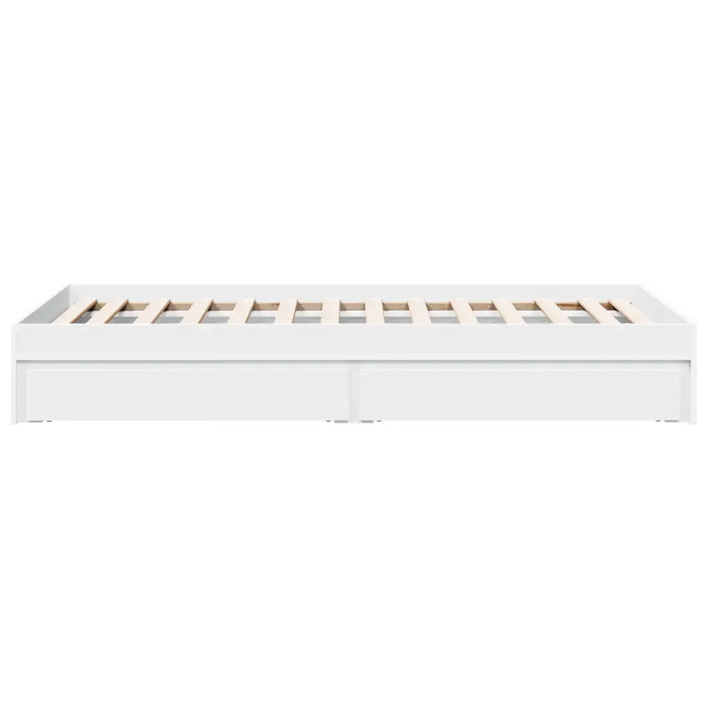 Giroletto con Cassetti Bianco 75x190 cm in Legno Multistrato