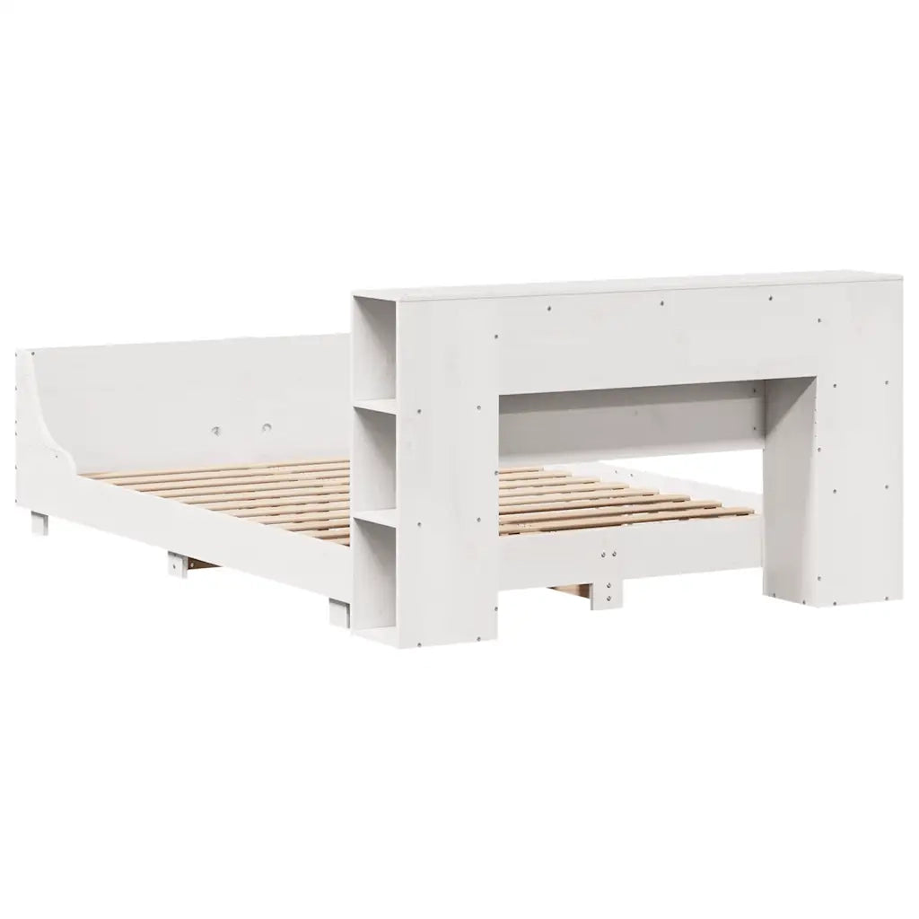 Giroletto senza Materasso Bianco 120x200 cm Legno Massello Pino 3323654
