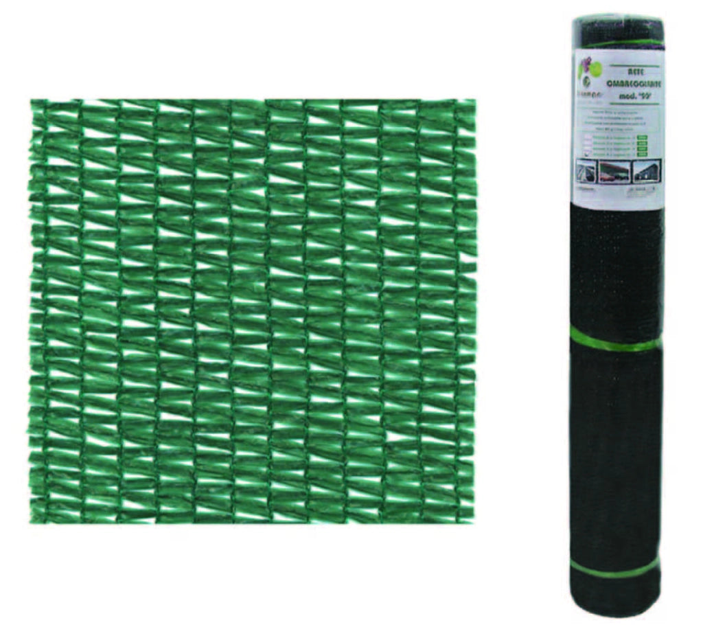 RETE OMBREGGIANTE NORMALE 90% VERDE IN MINIROLL- - mt.1,5h. rot. mt.3 - 1 rotolo T-REX