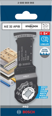 Bosch AIZ 32 APIB Lama Multifunzione Starlock Pro – 32 x 50 mm (Taglio dal Pieno, Legno, Metallo, Plastica)