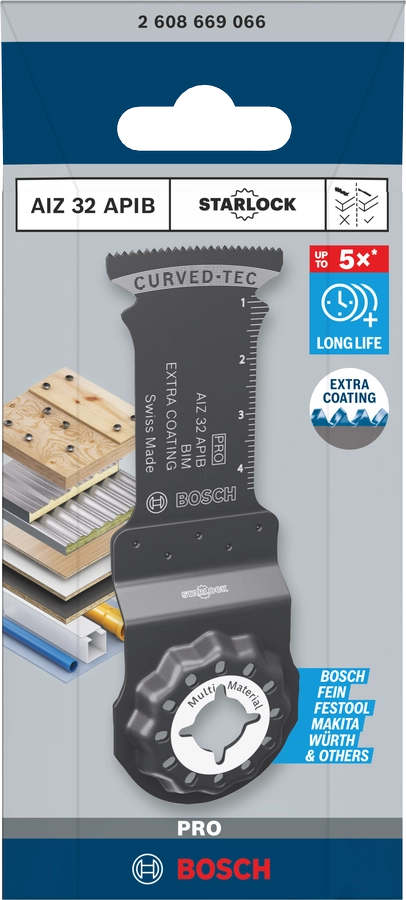 Bosch AIZ 32 APIB Lama Multifunzione Starlock Pro – 32 x 50 mm (Taglio dal Pieno, Legno, Metallo, Plastica)