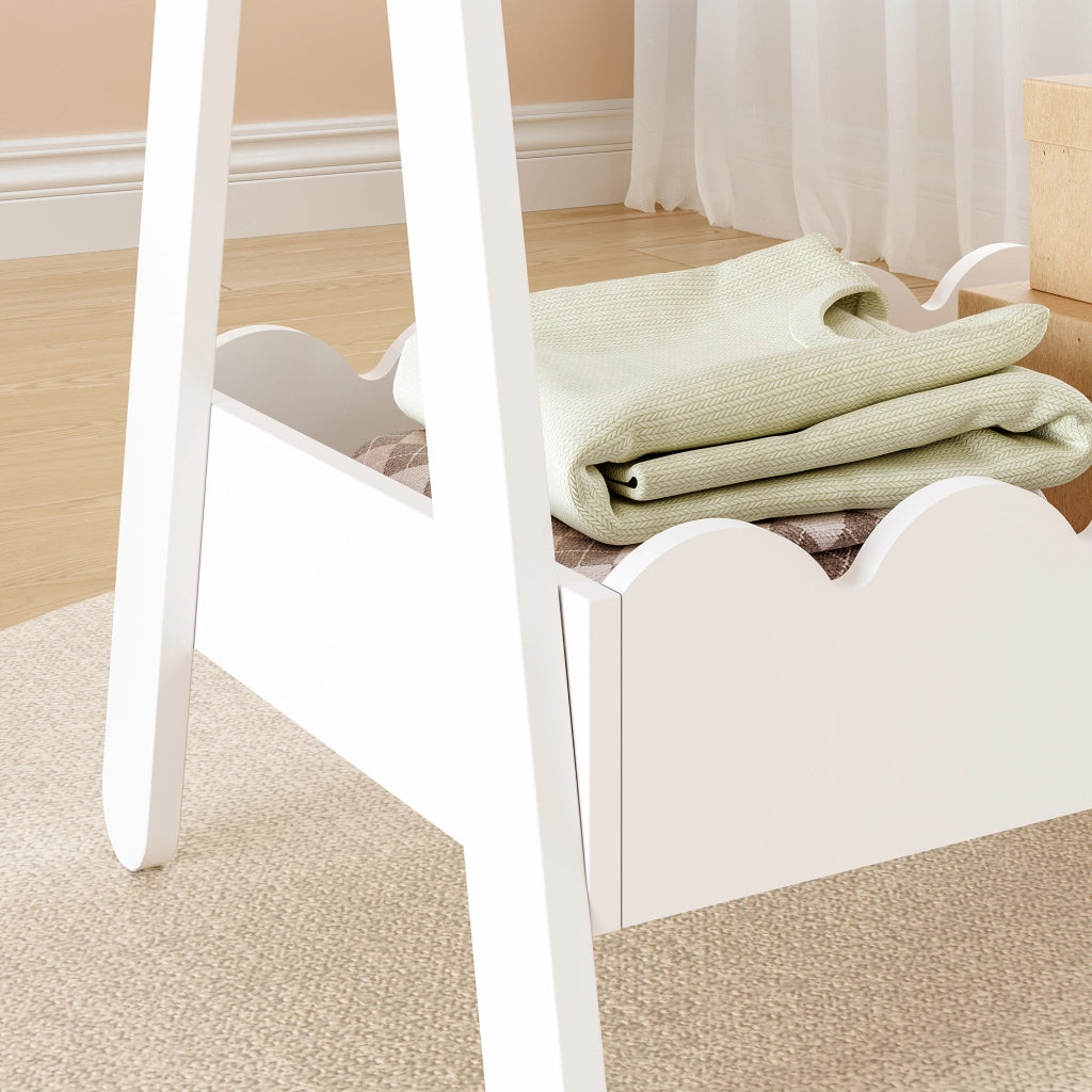 Stand Appendiabiti Vestnes a Forma di Capanna per Cameretta 99 x 66 x 38 cm - Bianco [en.casa]