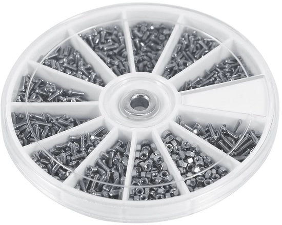Set di viti micro 600 pezzi - riparazione - viti in acciaio - diverse misure M1/M1.2/M1.4/M1.6