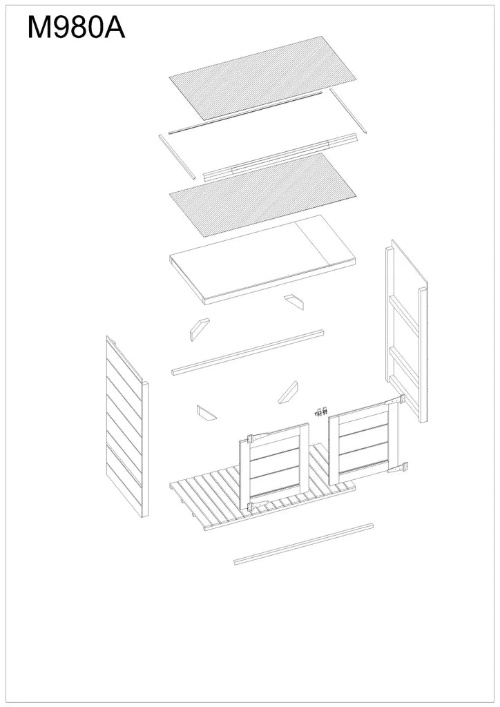 Ricovero per bidoni da giardino 2x240L TIMBELA M980A-TUNDRA GREY
