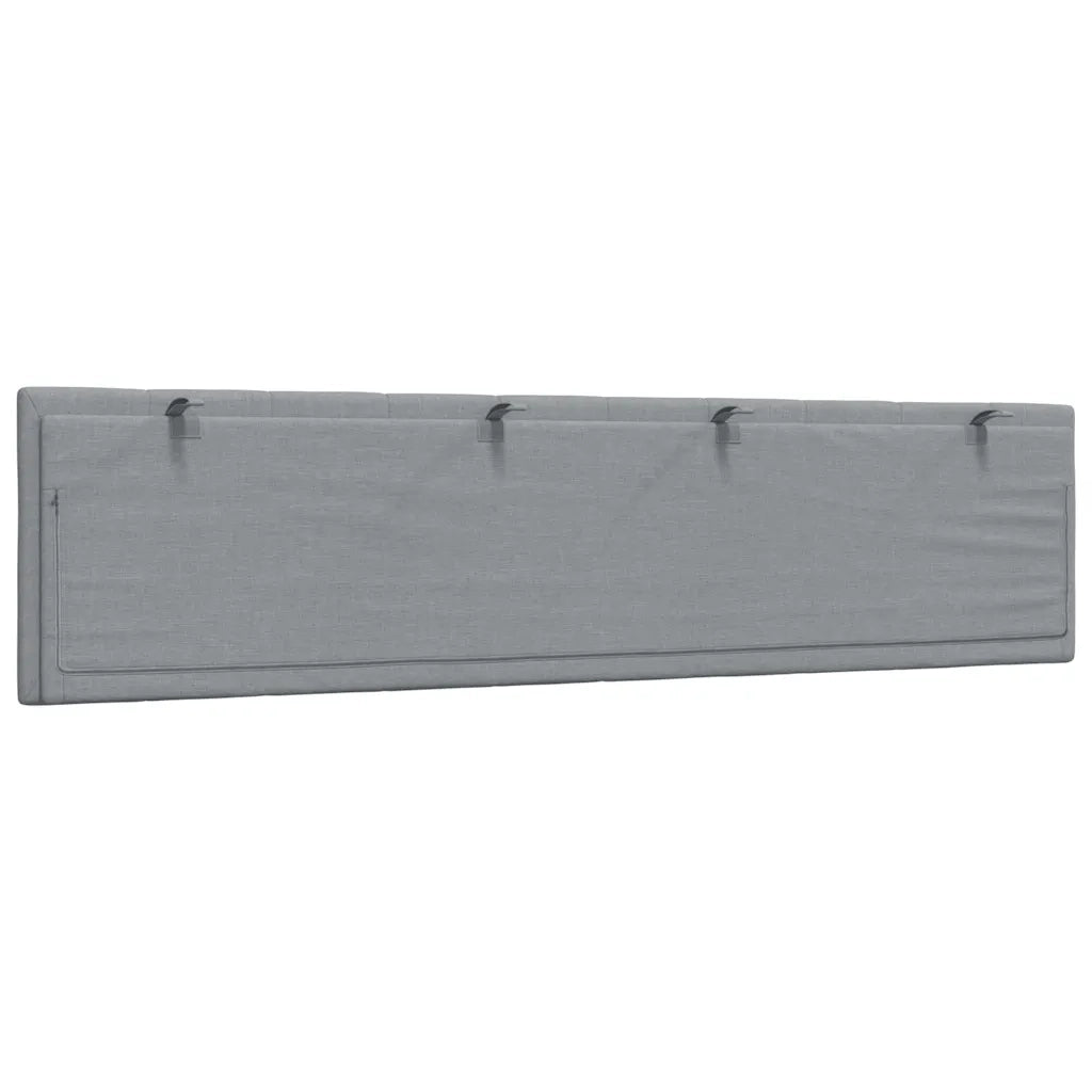 Cuscino Testiera Hanko Grigio Chiaro 200 cm in Tessuto 4019184