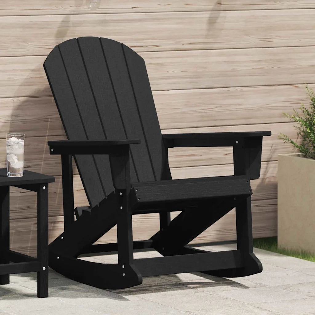 Poltrona a dondolo Adirondack Nero 92 x 73,5 x 92 cm HDPE CFW3683940