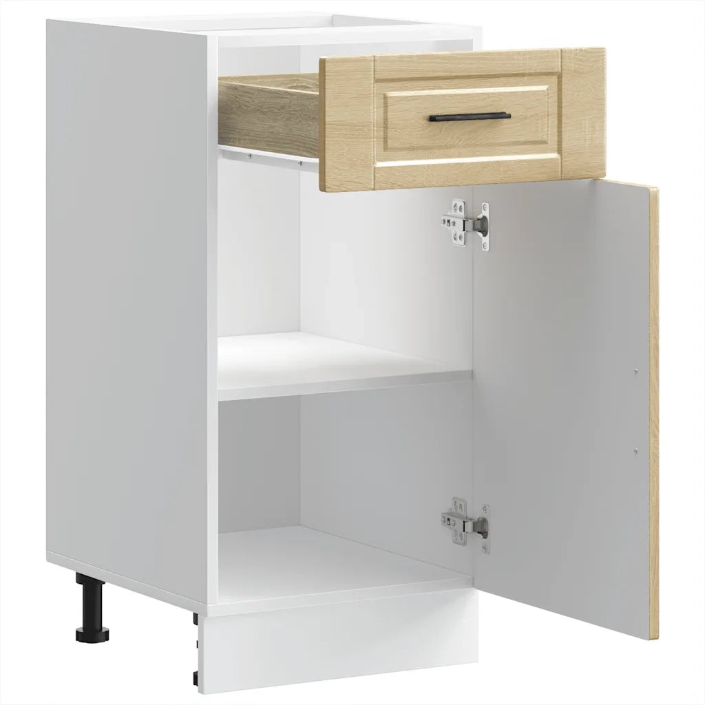 Mobile da cucina moderno con vano contenitore 40 x 46 x 81,5 cm realizzato in legno composito di rovere Sonoma 02_0050255