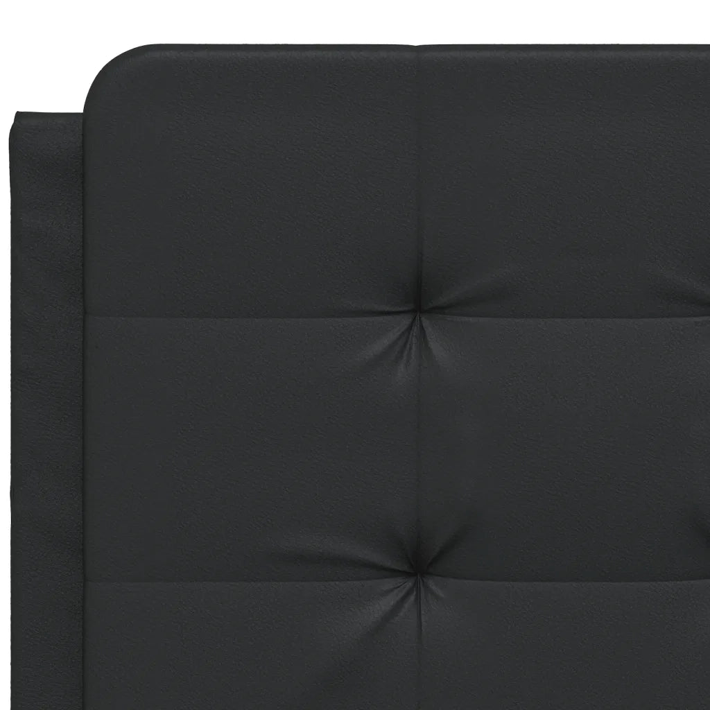 Letto matrimoniale | Letto per adulti | Giroletto senza Materasso Zadar Nero 120x200 cm in Similpelle