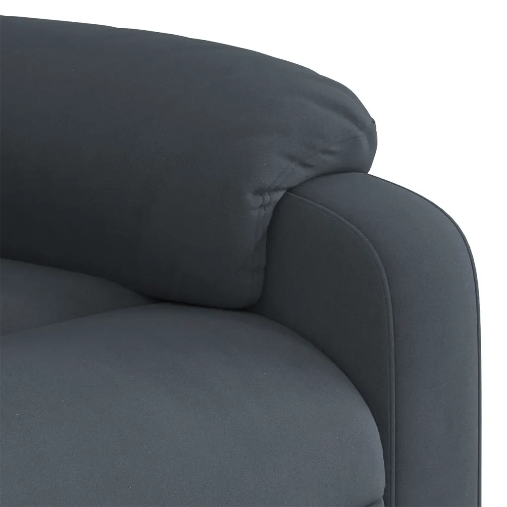 Divano Sedia-Poltrona Reclinabile Grigio Scuro in Velluto 609192