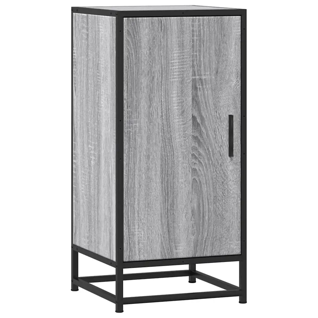 Credenza Grigio Sonoma 35,5x35x76 cm in Truciolato e Metallo 848942