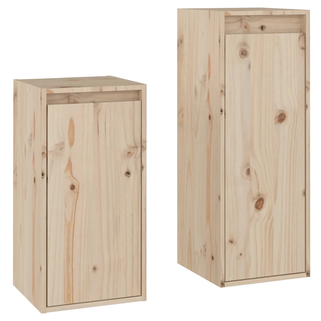 Mobili Porta TV 2 pz in Legno Massello di Pino 3100154