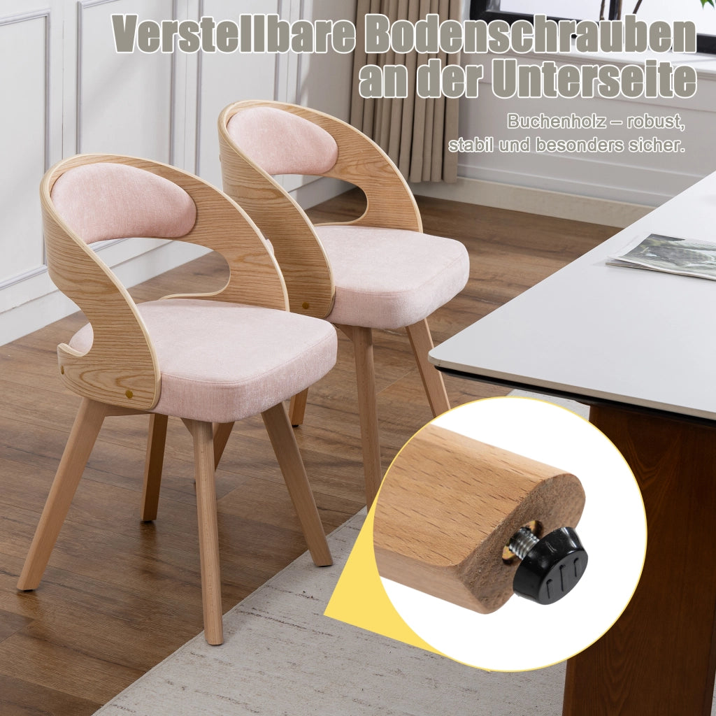SEDIA DA PRANZO Girevole 360° 44x41x75 cm Lino Rosa