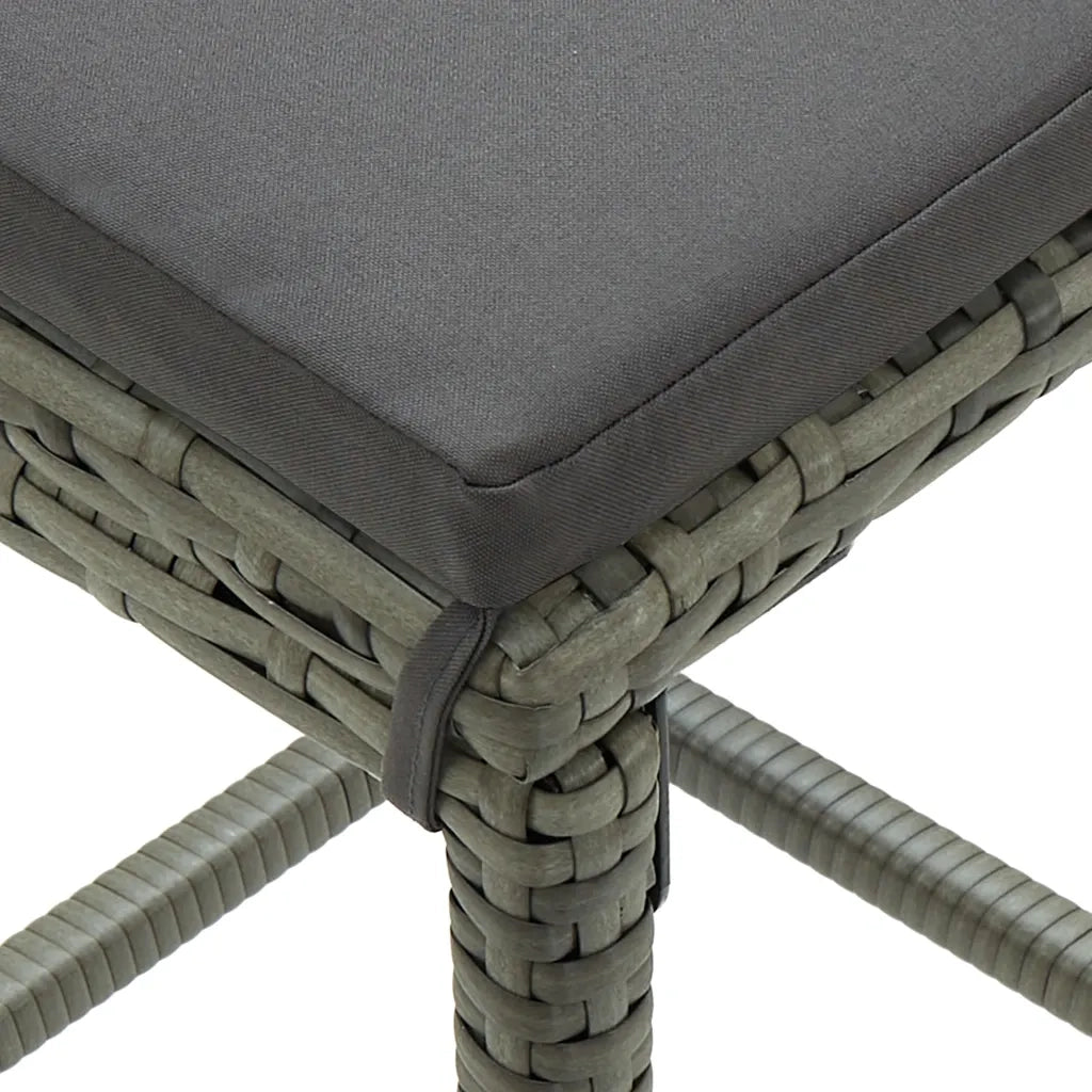 Set da Bar 3 pz in Polyrattan Grigio CFW1859949