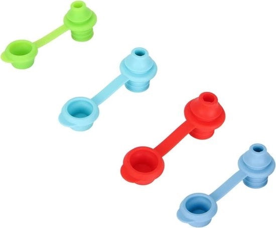 Uscita per bottiglia in silicone - per bambini - 4 pezzi - coperchio per bambini - adattatore - compatibile con biberon uscita per bottiglia - rosa