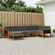 Set di divani da esterno 6 pz Naturale e Antracite 3382695