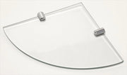 Specchio per bagno angolare in vetro di 6 mm con due maniglie in acciaio inox, 250 mm x 250 mm, vetro resistente alla rottura