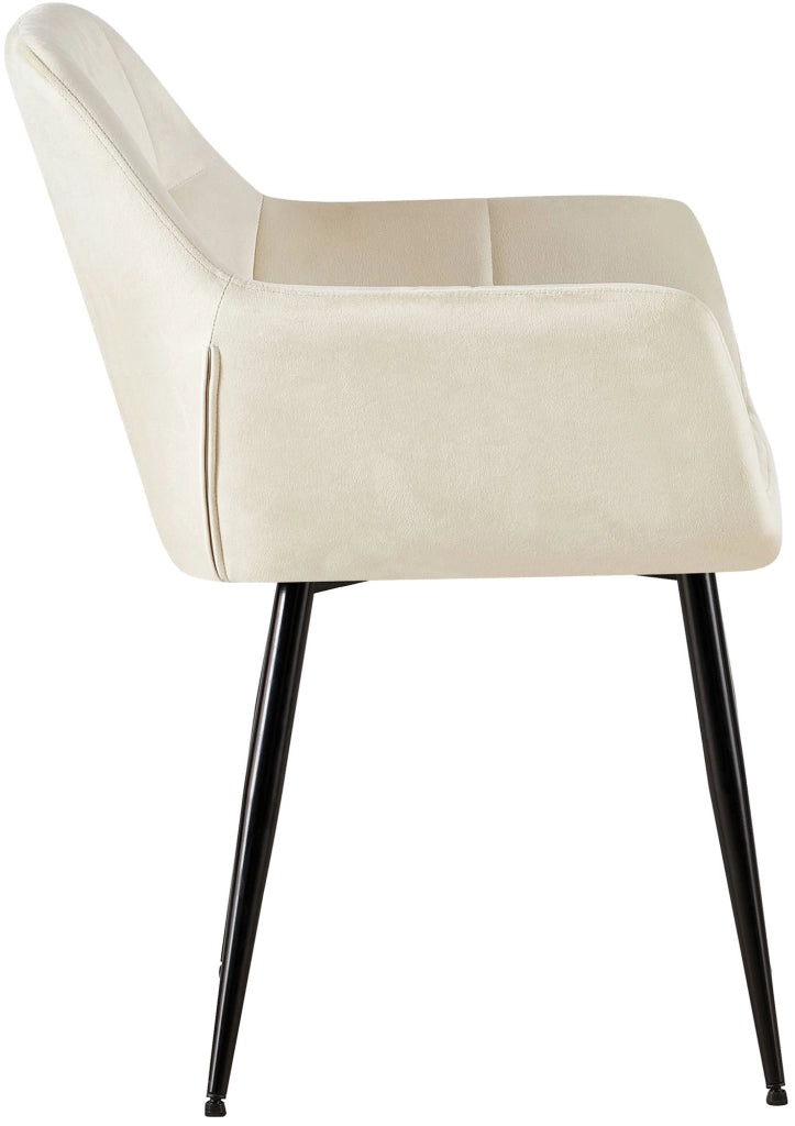 Sedia visitatore Emia Velluto,crema