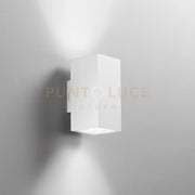 APPLIQUE BIEMISSIONE LED POLO BIANCA QUADRATA 16W 1960LM CCT 3000K / 4000K IP65 7,8X9,9X16CM