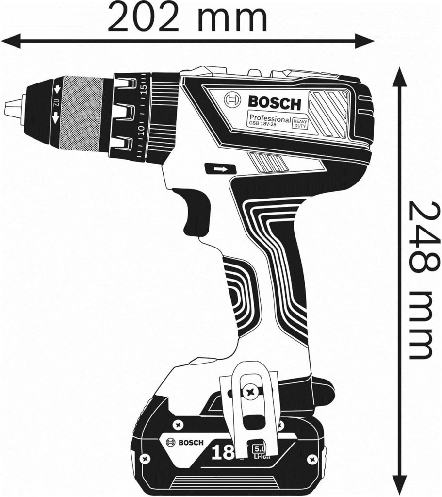 Bosch Professional 06019H4000 Trapano-Avvitatore Edizione Amazon con Percussione, Senza Batteria, Confezione in Cartone, Mandrino in Metallo Integrale, 90 W, 18 V
