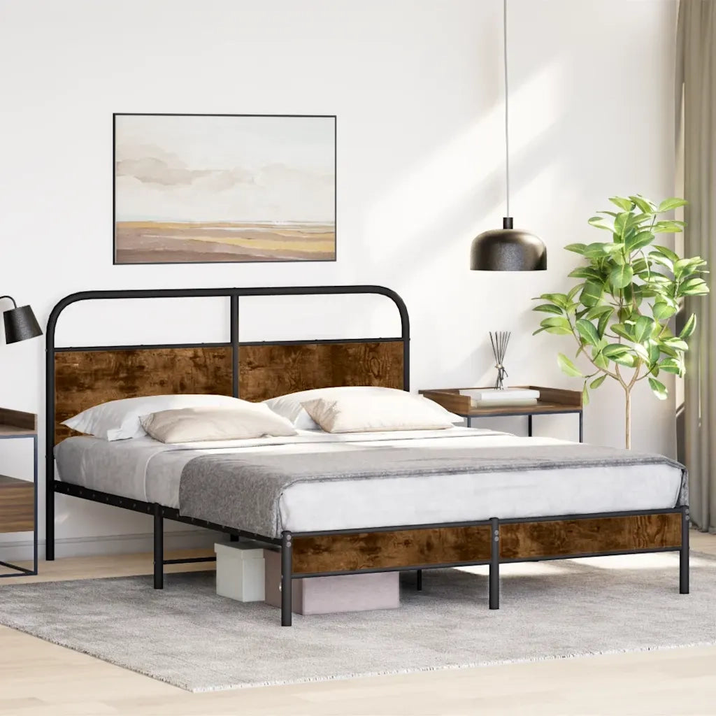 Giroletto senza Materasso Rovere Fumo 160x200 cm in Truciolato 4100359