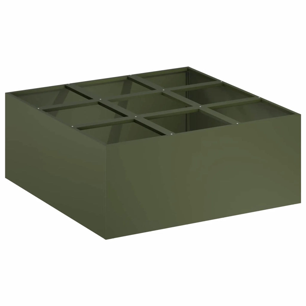 Vaso da giardino Verde Oliva 100 x 100 x 40 cm 8005753