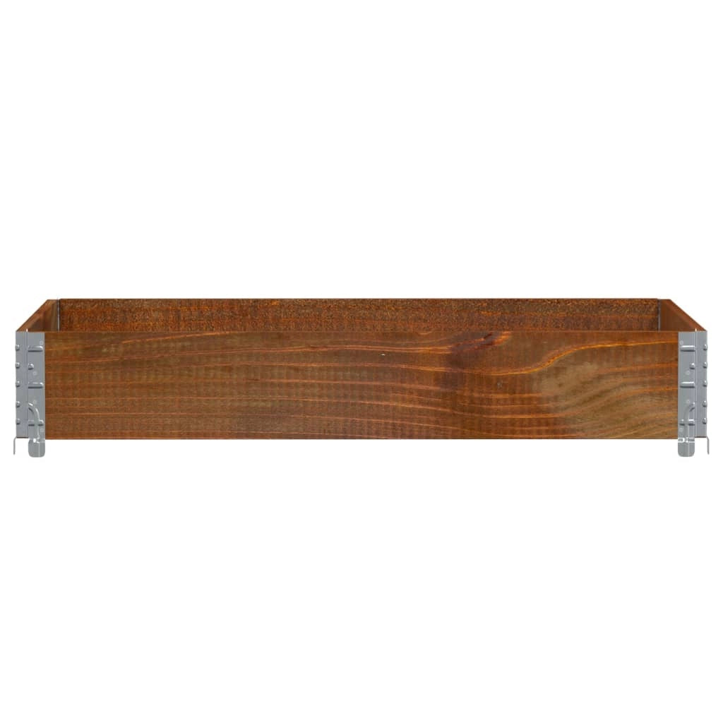 Vassoio per fioriera aiuola rialzata piante fiori terrazza giardino 120 x 80 cm legno massello di pino marrone 02_0037408