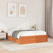 Letto senza Materasso Marrone Cera 150x200 cm in Legno di Pino 3282374