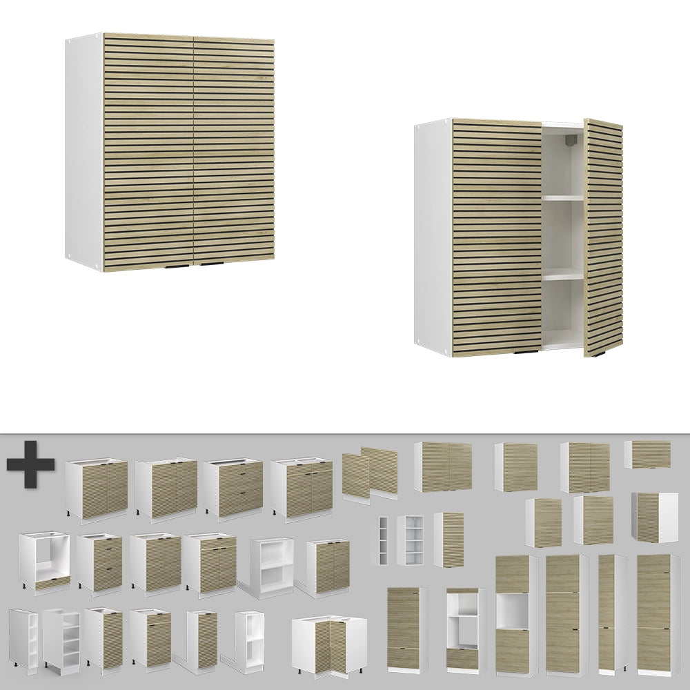 Pensile da cucina Fame-Line Pannello in quercia/Bianco 60 cm Vicco