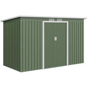 Capanno da Giardino 3.6 m2 con Porte Scorrevole ¨C zephmum ¨C Verde Chiaro Acciaio Galvanizzato